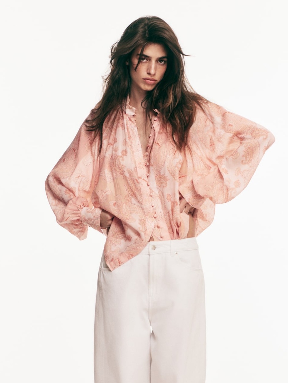 H&M oversized Lyocell Blouse XS